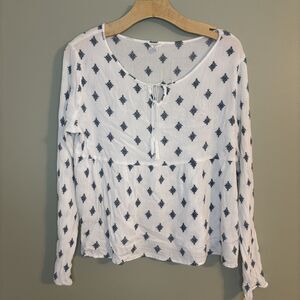 Aeropostale Flowy Top Women’s Size XL Milkmaid Peasant Babydoll Feminine Beachy